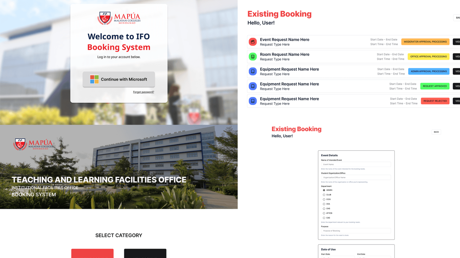 Booking System Collage